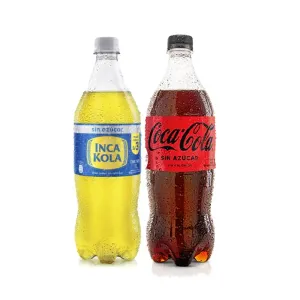 Pack (1 Coca Cola Sin Azúcar Pet x 1 Lt + 1 Inca Kola Sin Azúcar Pet x 1 Lt)